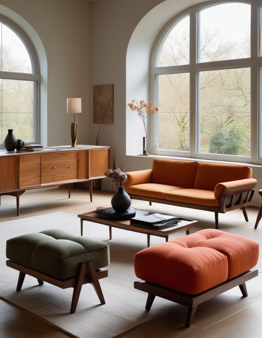 A sleek, modern workshop filled with artisan furniture pieces showcasing bespoke elegance, with craftspeople skillfully shaping wood and fabric. Soft, natural light filtering through large windows illuminates the intricate details of the furniture. Elegant decor elements like stylish cushions and decorative accessories accentuate the interior. The atmosphere conveys creativity and sophistication. super-realistic. vibrant colors. natural light.